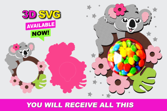 Bring Your Crafting Projects to Life with a Cute Koala Candy Holder 3D SVG