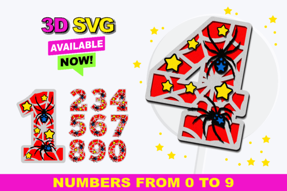 Bringing Halloween to Life with Spider Numbers 3D SVG Designs