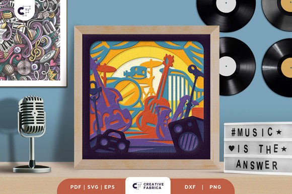 Bringing Music to Life: The Art and Craft of 3D Layered Paper Cut Templates