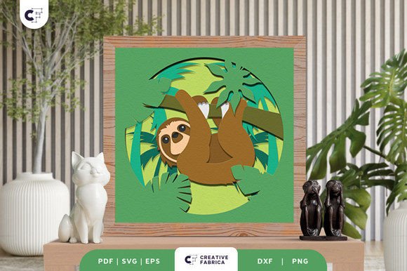 Bringing the Rainforest to Life: A Deep Dive into Tropical Sloth 3D Shadow Box Paper Cut Art