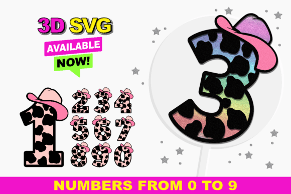 Bringing Western Flair to Life with Cowgirl Numbers 3D SVG