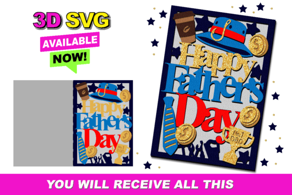 Crafting the Perfect Happy Fathers Day Card with 3D SVG Designs