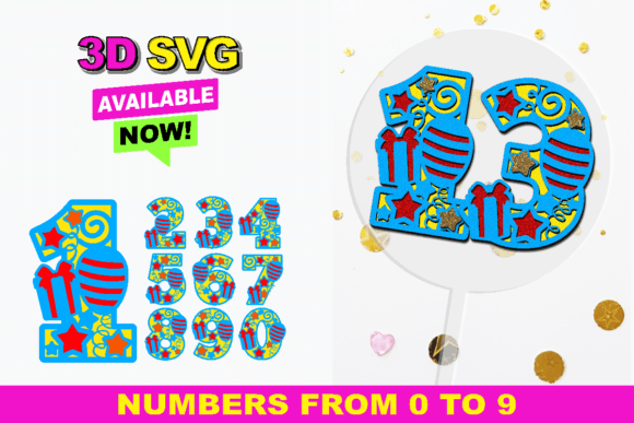 Elevate Designs with 3D Birthday Numbers