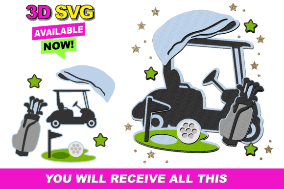 Elevate Your Projects with the Elements 3D SVG Golf Bundle