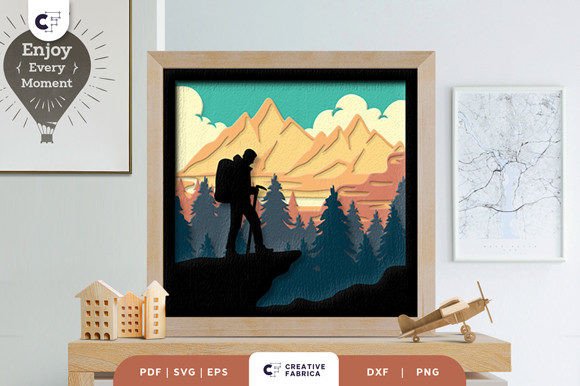 Elevating Dimensional Storytelling: The Strategic Appeal of the Mountain Hiker 3D Shadow Box Paper Cut