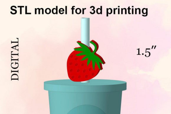 Elevating Event Design: The Strategic Value of the Strawberry Straw Topper 3D Print File