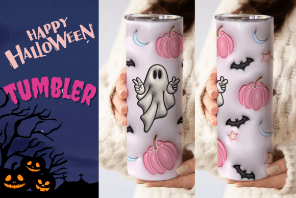 Embracing the 3D Inflated Bubble Spooky Ghost Tumbler Trend for Modern Sublimation Projects