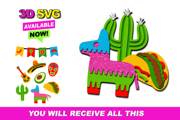 Evaluating Mexico Elements 3D SVG for Cultural Crafting Projects