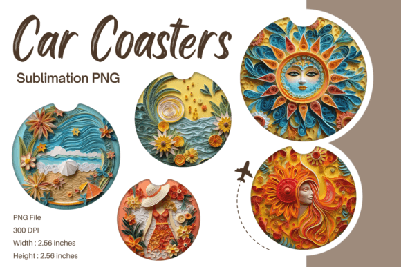 Evaluating the 3D Summer Flower Quilling Car Coaster for Sublimation Projects