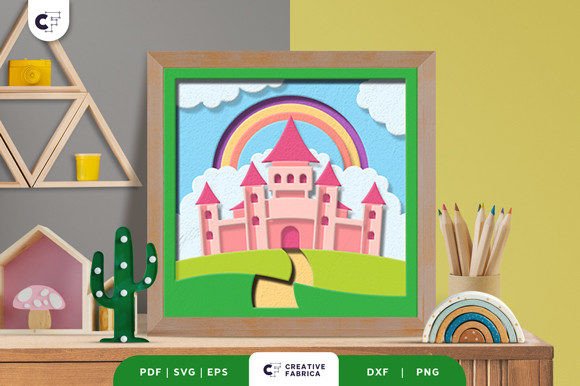 Evaluating the Princess Rainbow Fairy Castle 3D SVG for Layered Paper Crafts