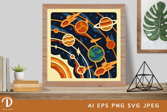 Evaluating the Solar System 3D Shadow Box SVG for Paper Crafting Projects