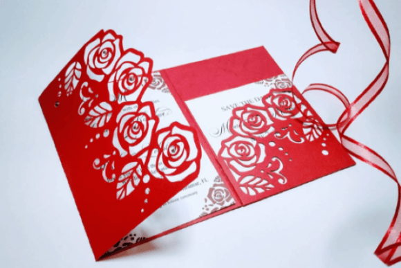 Evaluating the Wedding Roses Tri Fold Pocket Card for Custom Stationery