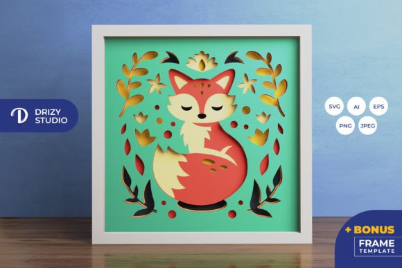 Strategic Implementation of Fox Folk Art 3D Shadow Box Paper Cut for Brand and Creative Projects