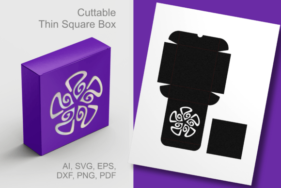 Swirl Twirl Thin Square Box Template Guide