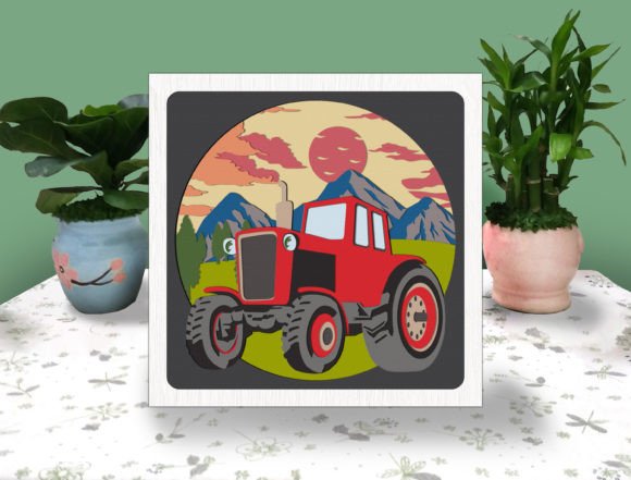 Tractor 3D Box Paper SVG: A Digital Crafting Guide