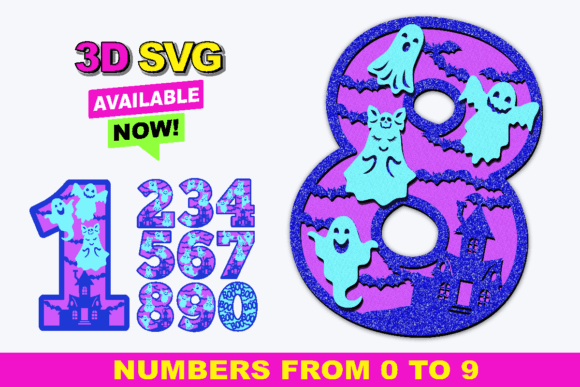 Unlocking Creative Depth with Ghost Numbers 3D SVG Assets