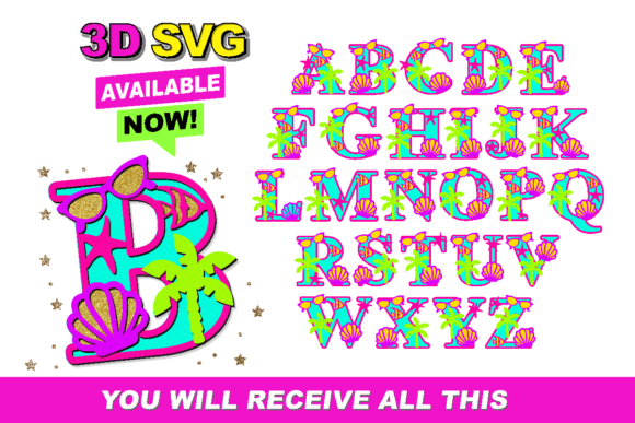 Unlocking Creative Potential with Alphabet 3D SVG Beach Designs for Modern Crafting