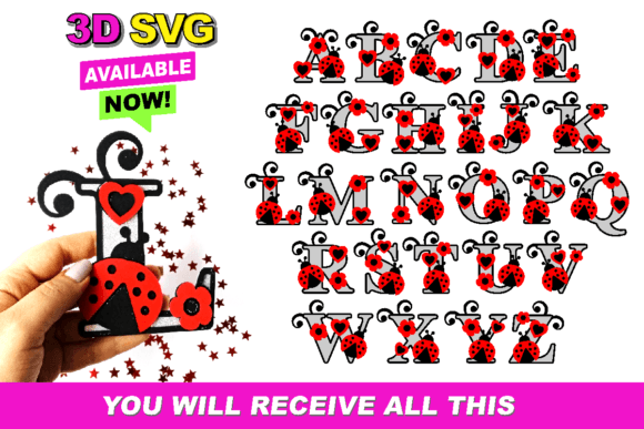 Unlocking Creative Potential with the Alphabet 3D SVG Ladybug Design