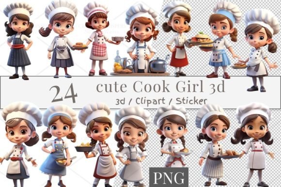 Unlocking Creativity: The Ultimate Guide to Using 3D Cute Cook Girl Digital Clipart for Sublimation and Design