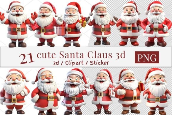 Unlocking Holiday Creativity with the 21 Santa Claus 3d Sticker, PNG 915 Collection